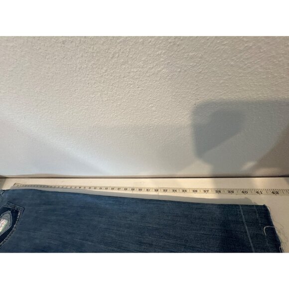 The Scrappy Camper Womens Jeans XXL Upcycled Valentines Hearts Quilted Festival - Picture 10 of 12